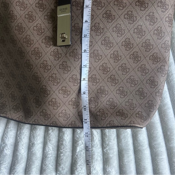 Guess Brown Patterned Tote Bag - Picture 4 of 7
